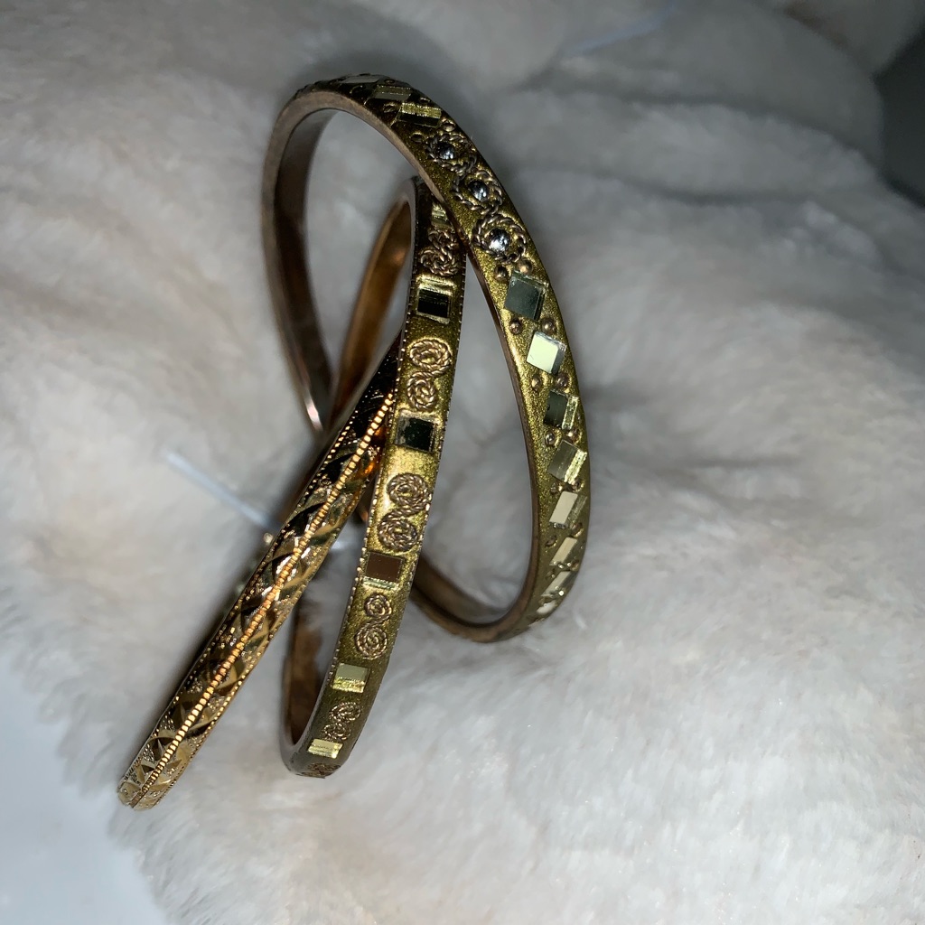 Rustic Gold Bangles